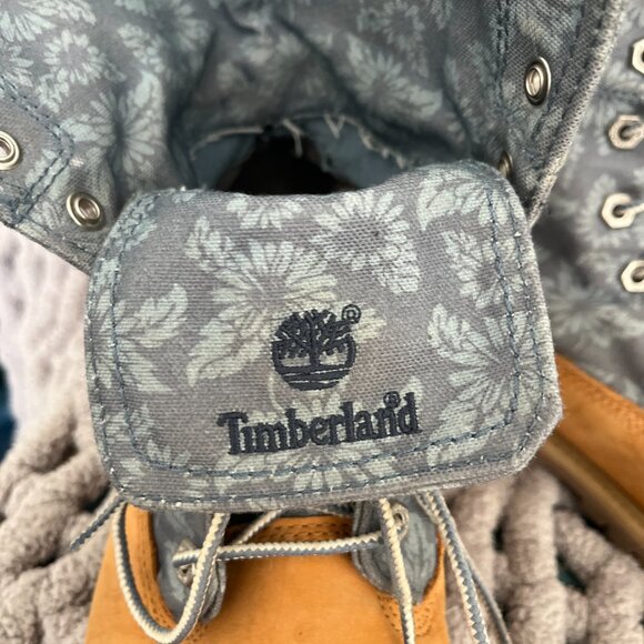 Timberland Earthkeepers Canvas Fold-Down Boots Rare Wheat Floral Size 9 - Picture 10 of 16